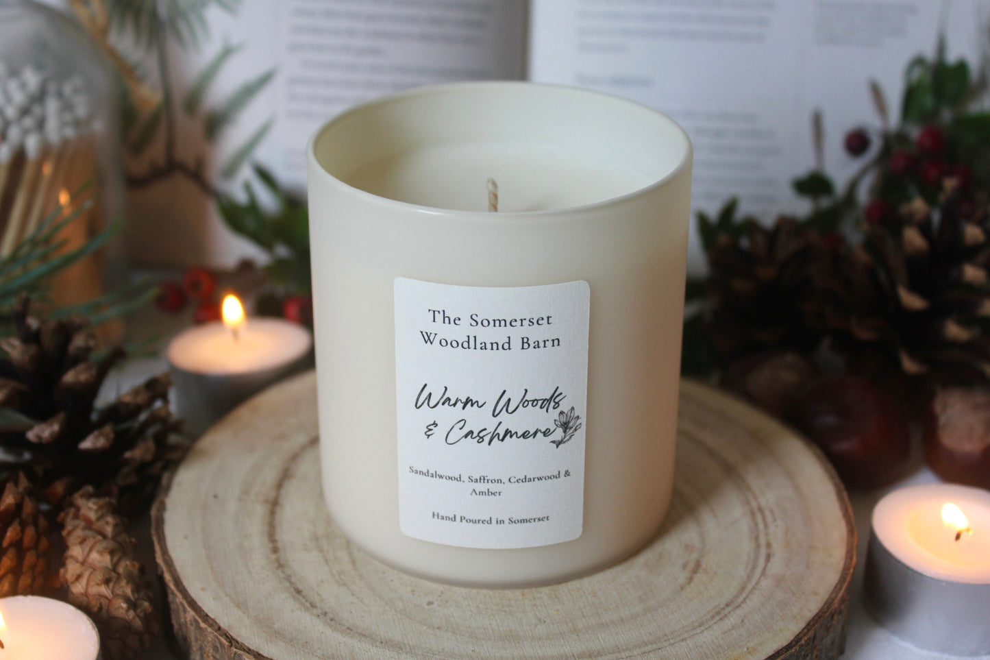 Warm Woods & Cashmere Pastel Candle