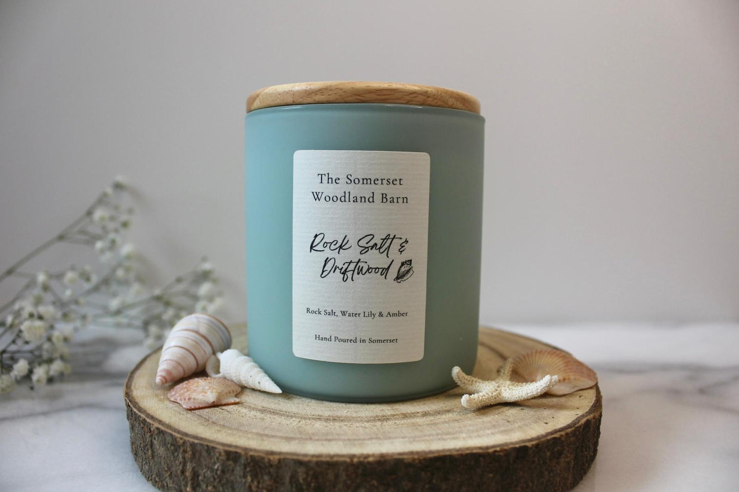 Rock Salt & Driftwood Pastel Candle