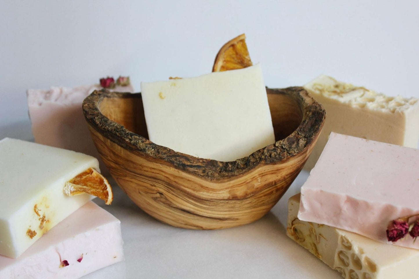 Soap & Olive Wood Dish Set