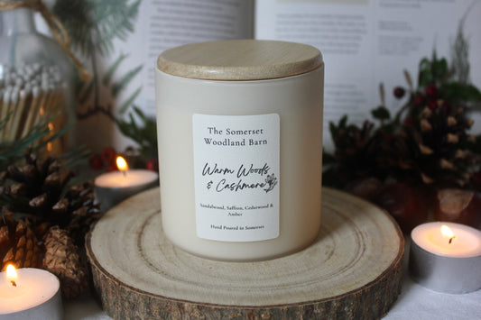 Warm Woods & Cashmere Pastel Candle